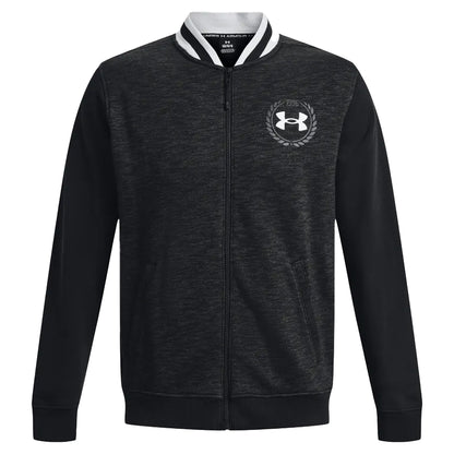 Black - Front - Under Armour Mens Essential Heritage Full Zip Fleece Top