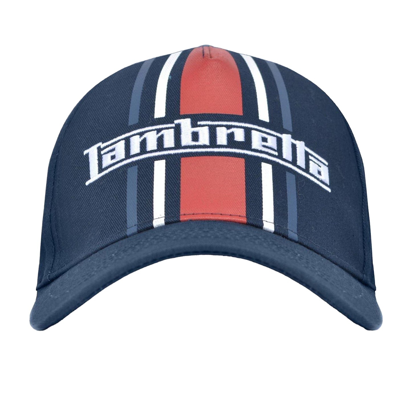 Navy - Front - Lambretta Striped Cap