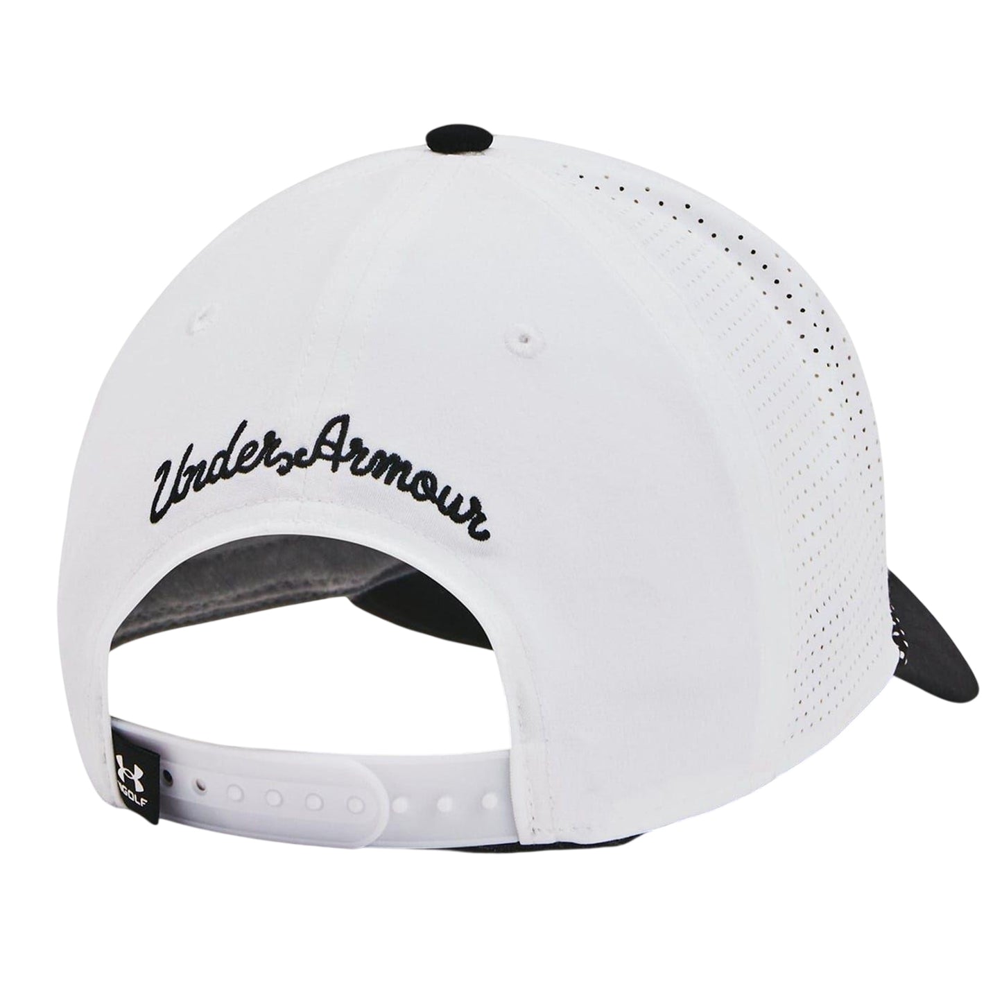 White - Back - Under Armour Drive Rope Golf Snapback Cap