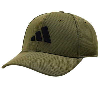 Olive-Black - Front - Adidas Unisex Adult Climacool Embossed Baseball Cap