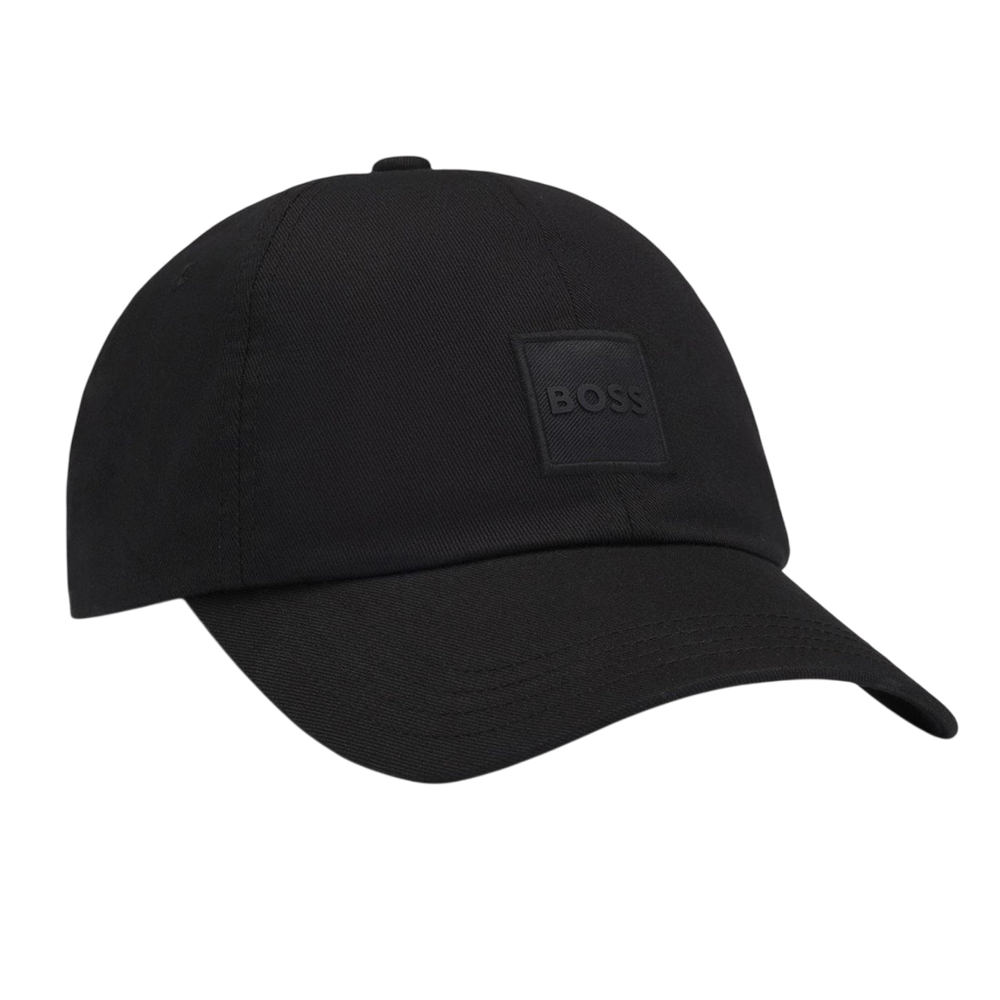 Black - Side - Boss Mens Cotton Baseball Cap