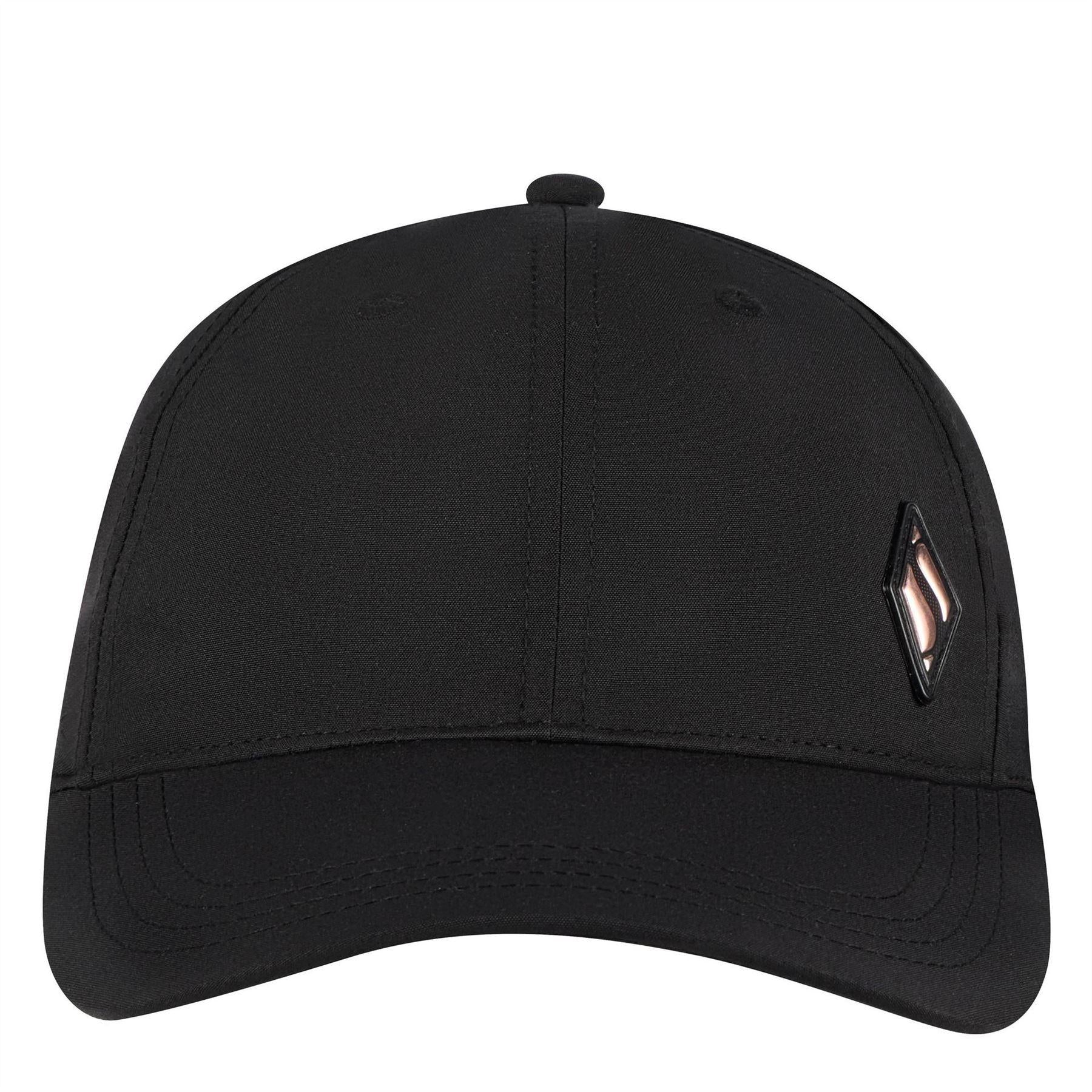 Black - Front - Skechers Unisex Adult Logo Baseball Cap