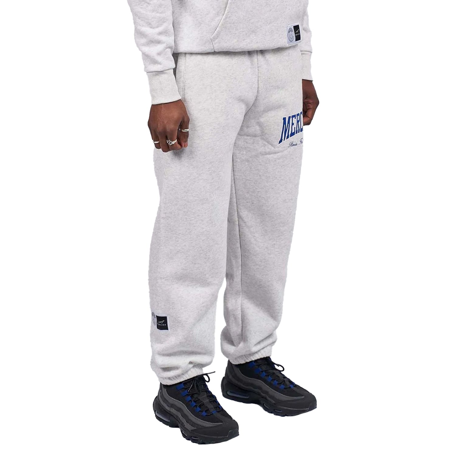 Grey Marl - Back - Mercier Mens Kansas Relax Jogging Bottoms