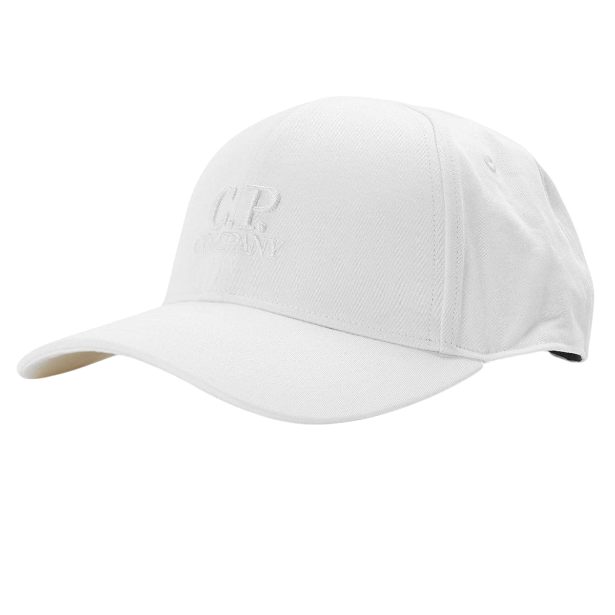 White - Front - C.P. Company Mens Embroidered Logo Baseball Cap