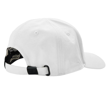 White - Back - C.P. Company Mens Embroidered Logo Baseball Cap