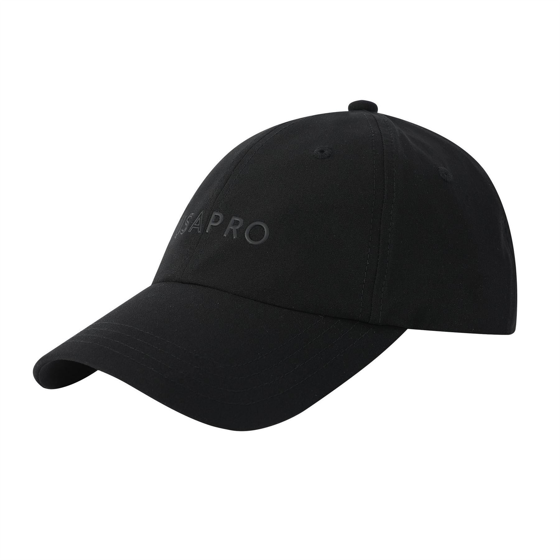 Black - Side - USA Pro Logo Baseball Cap
