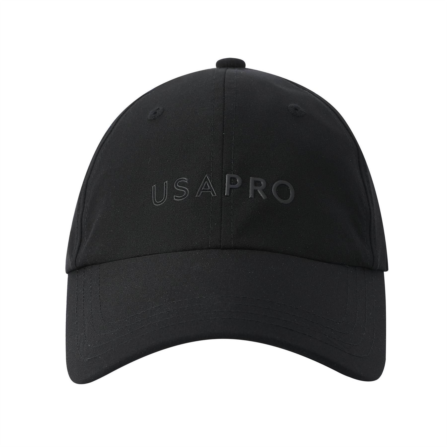 Black - Front - USA Pro Logo Baseball Cap