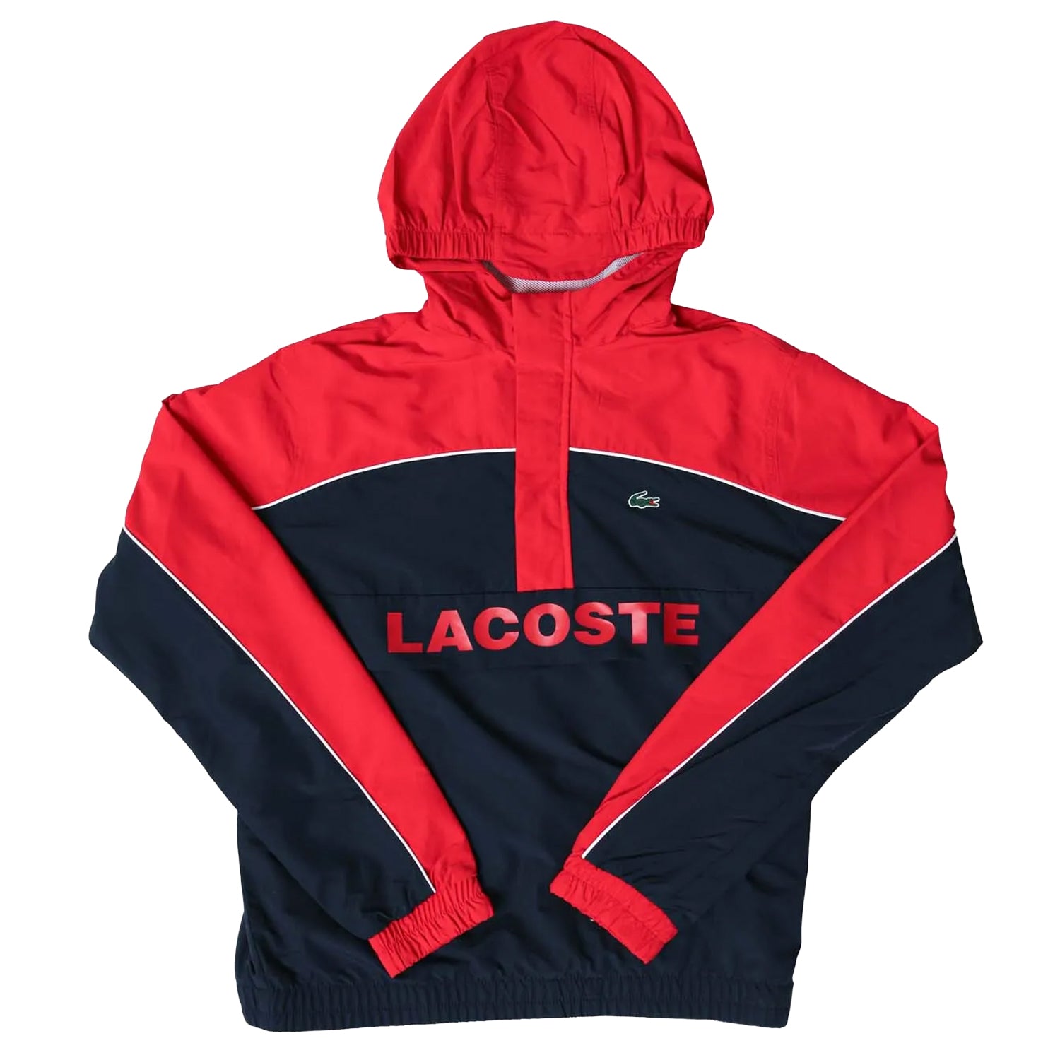Royal Blue-Red - Front - Lacoste Childrens-Kids Water Repellent Windbreaker