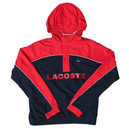 Royal Blue-Red - Front - Lacoste Childrens-Kids Water Repellent Windbreaker