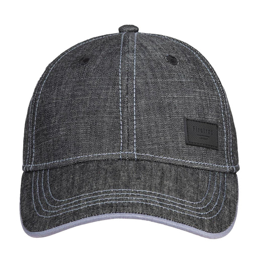 Dark Denim - Front - Firetrap Mens Canvasas Logo Baseball Cap