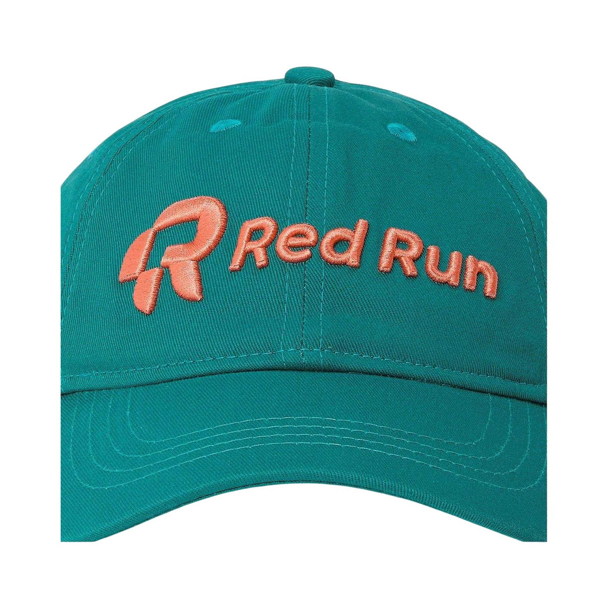 Earth Green - Side - Red Run Embroidered Logo Baseball Cap