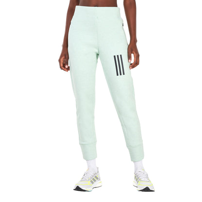 Green - Side - Adidas Womens-Ladies Mission Victory High Waist Slim Jogging Bottoms