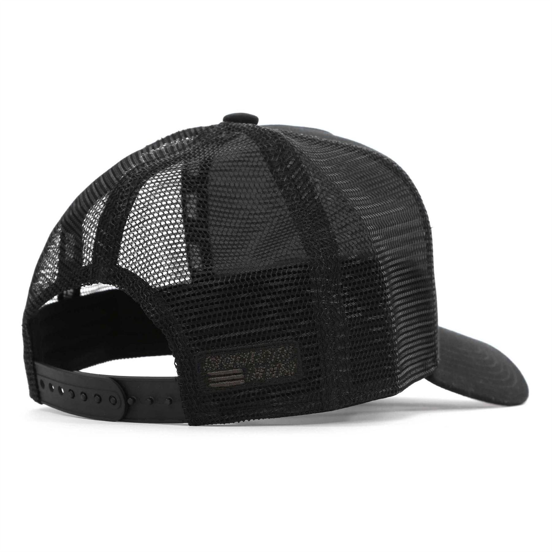 Black - Back - Societe Noir Unisex Adult Box Trucker Cap