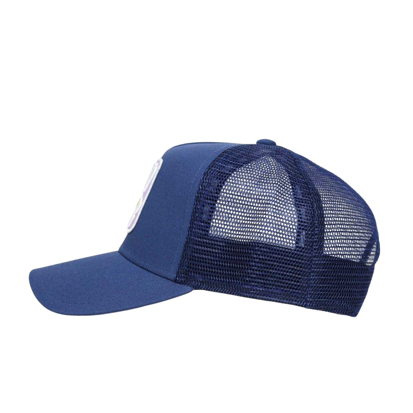 Royal Blue - Side - Societe Noir Unisex Adult Box Trucker Cap