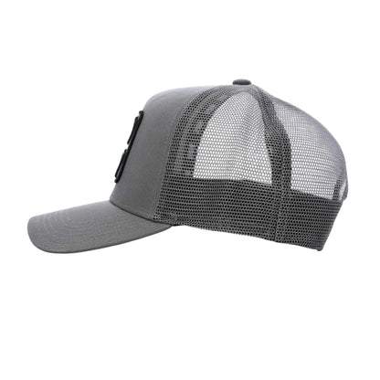 Black-Grey - Side - Societe Noir Unisex Adult Box Trucker Cap
