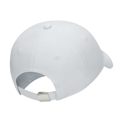 White - Back - Nike Childrens-Kids Metal Swoosh Fabric Baseball Cap