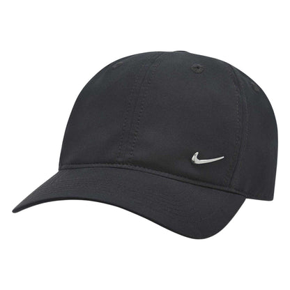 Black - Front - Nike Childrens-Kids Metal Swoosh Fabric Baseball Cap