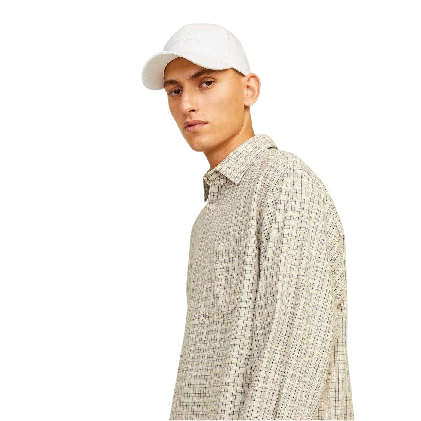 Cloud Dancer - Pack Shot - Jack And Jones Mens Embossed Logo Dad Hat
