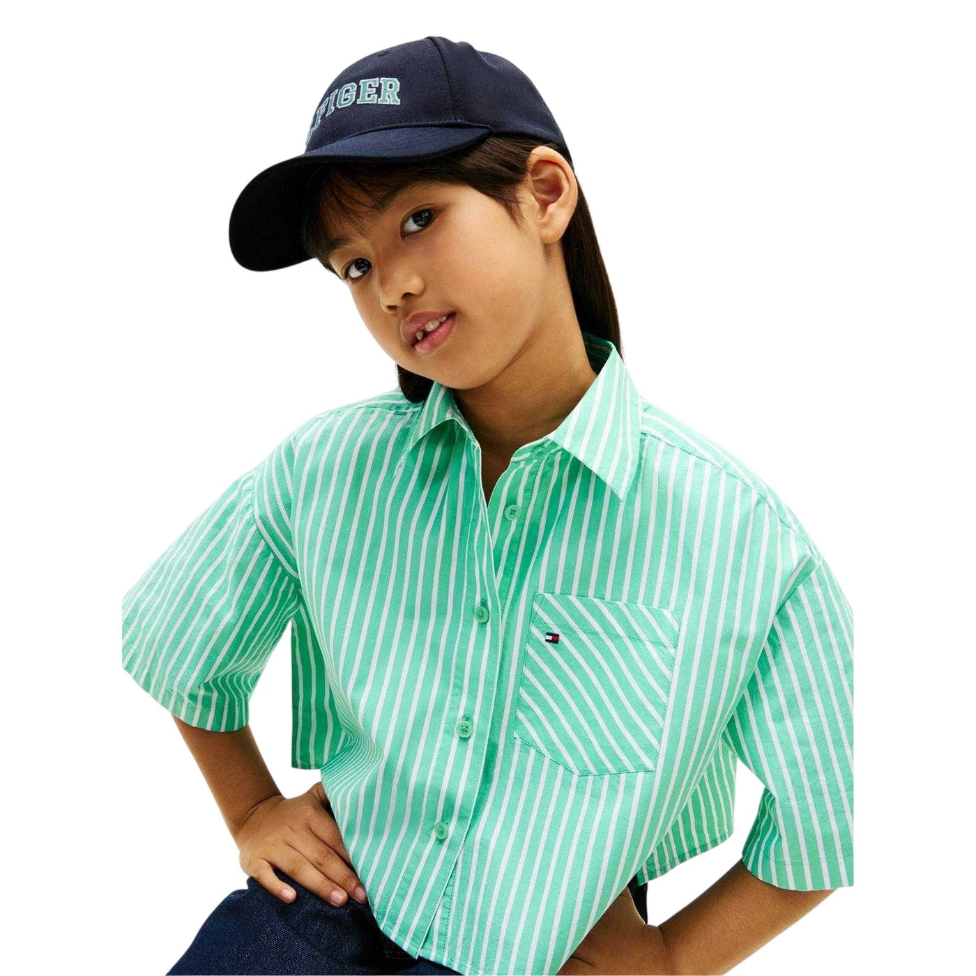 Space Blue - Lifestyle - Tommy Hilfiger Childrens-Kids Varsity Varsity Fabric Baseball Cap