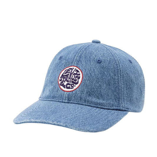 Indigo Blue Marl - Front - Levis Unisex Adult Retro Denim Dad Hat