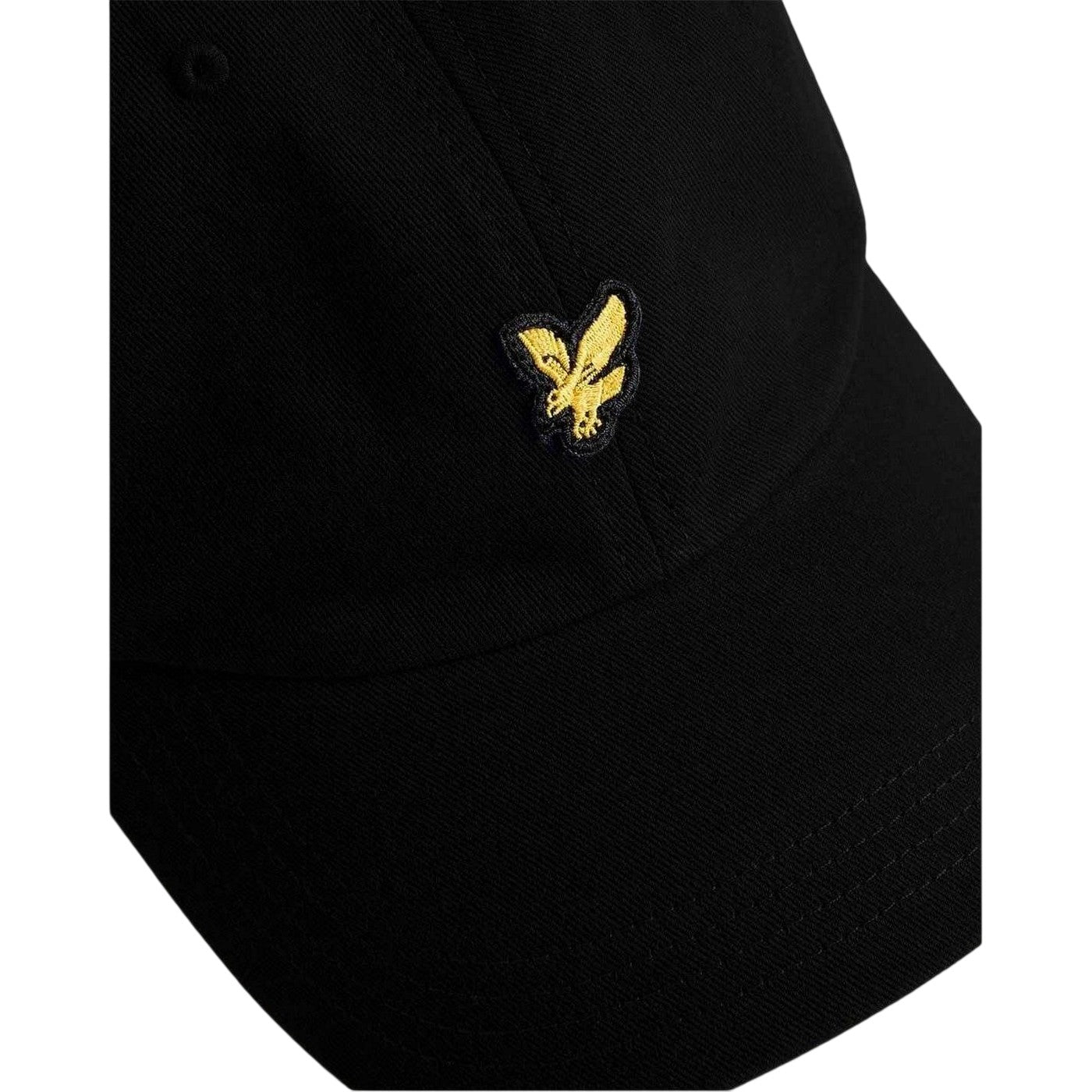 Jet Black - Side - Lyle & Scott Mens Logo Curved Peak Dad Hat