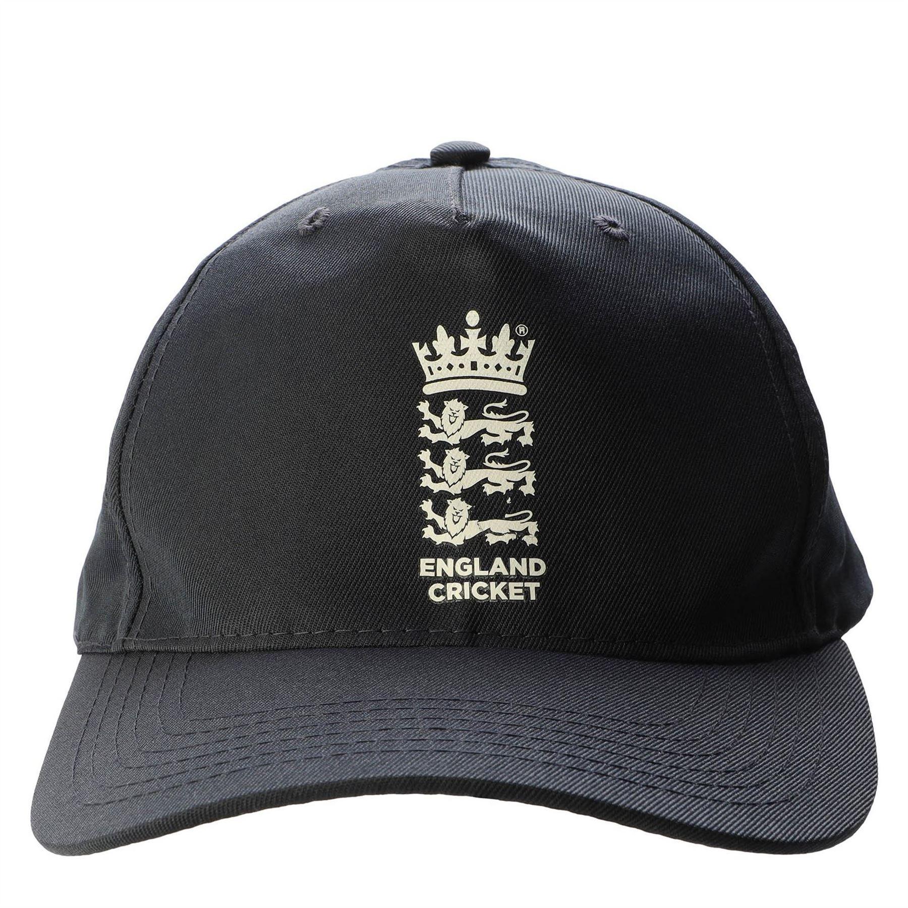 Navy - Front - Castore Unisex Adult England Cricket Baseball Cap
