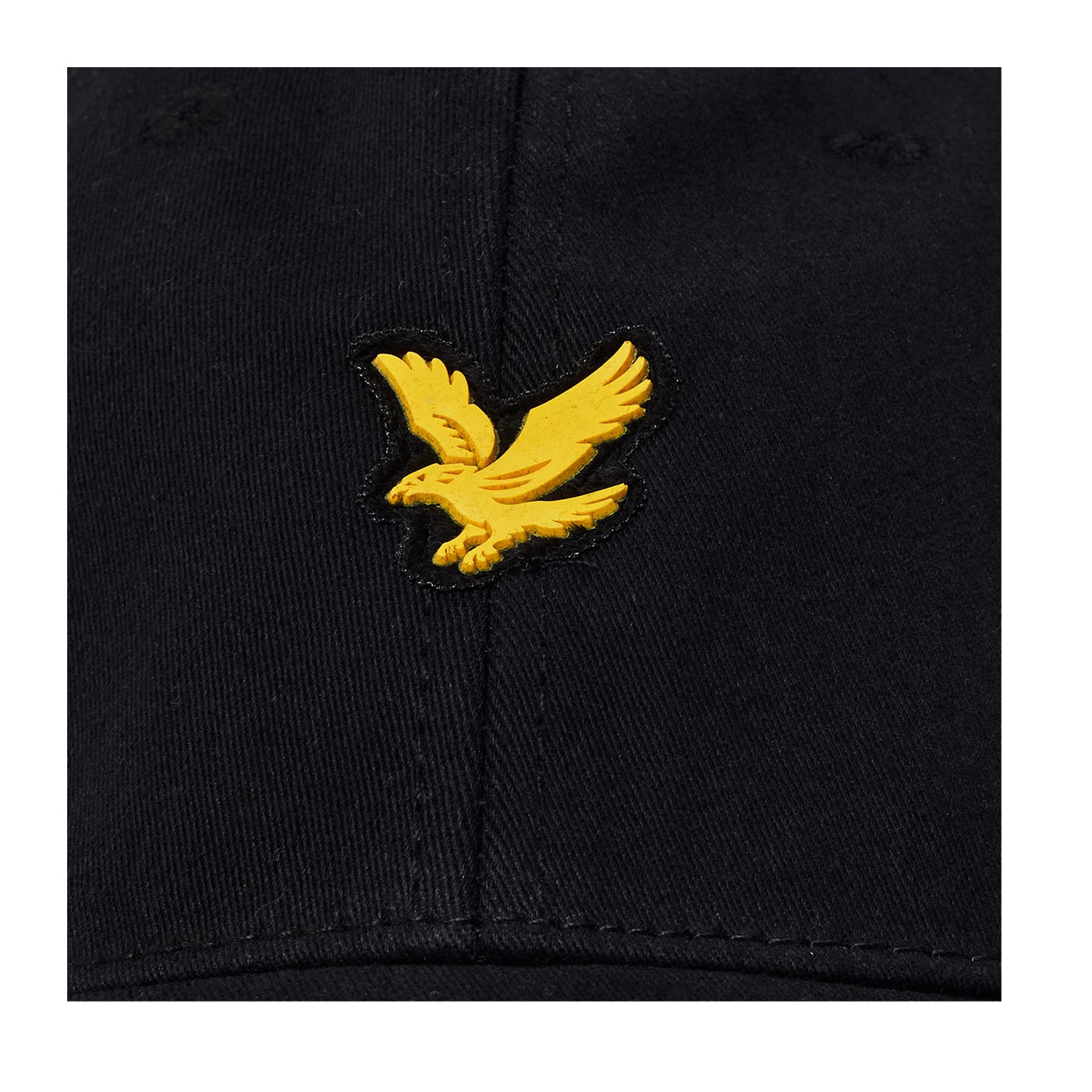 Jet Black - Side - Lyle & Scott Mens Logo Cotton Sport Dad Hat