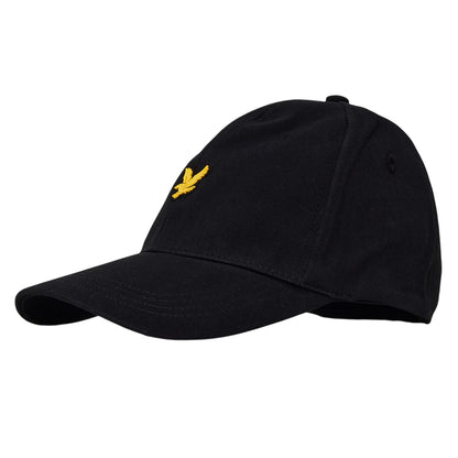 Jet Black - Front - Lyle & Scott Mens Logo Cotton Sport Dad Hat