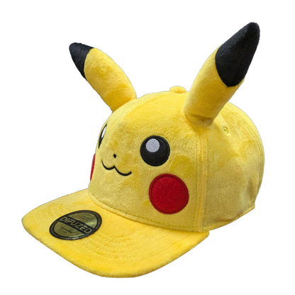 Yellow Print - Side - Pokemon Pikachu Plush Cosplay Cap