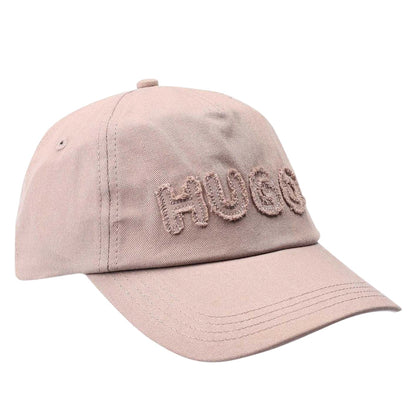 Beige - Lifestyle - Hugo Womens-Ladies Cara-FR Raw Edge Cotton Twill Casual Baseball Cap