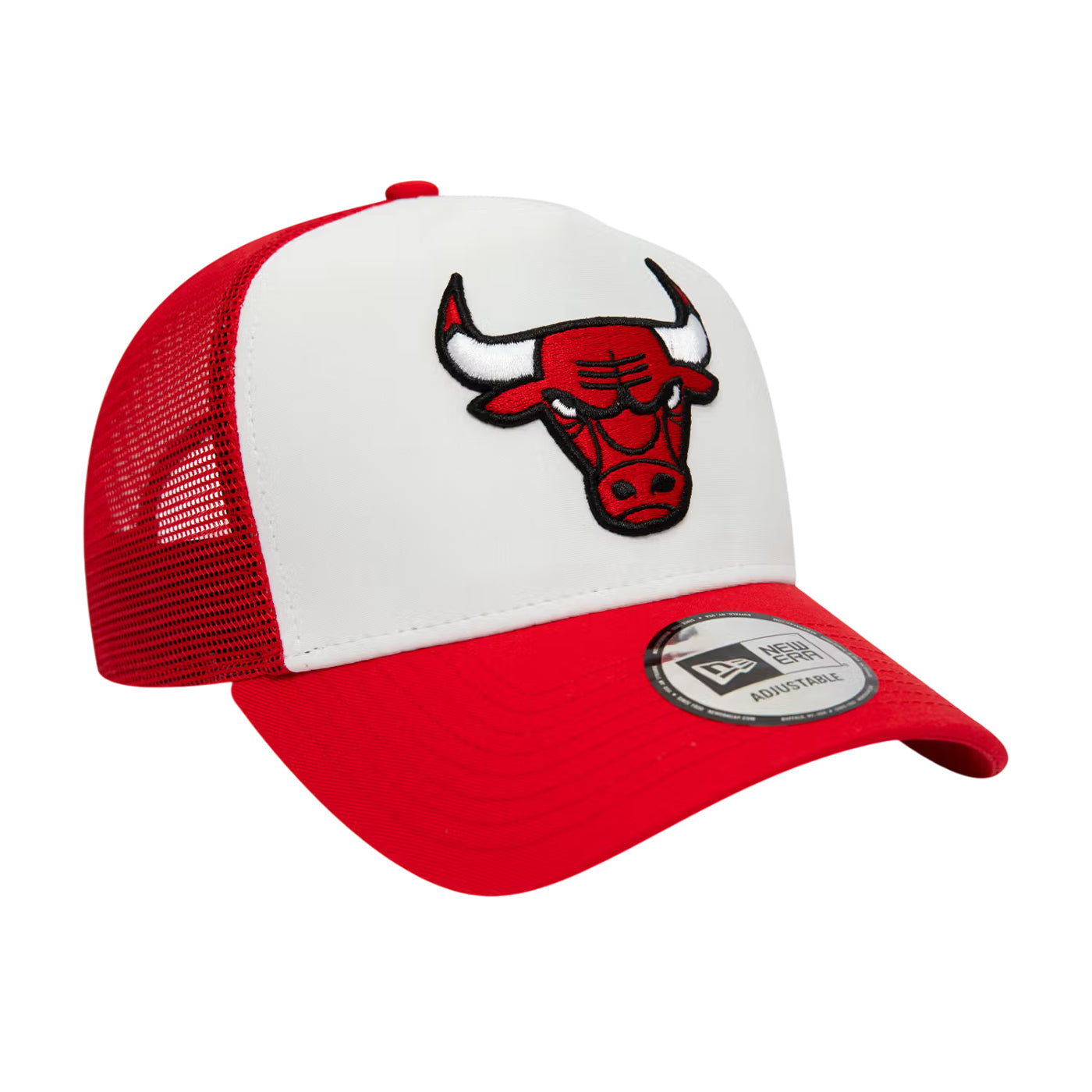 Red-White - Side - New Era Chicago Bulls Trucker Cap