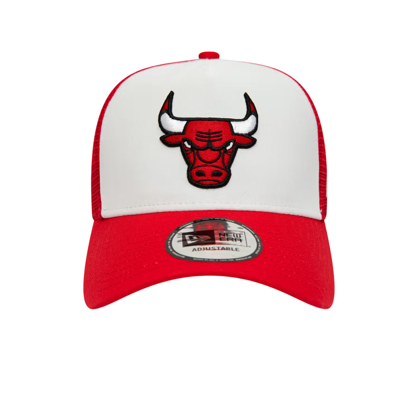 Red-White - Front - New Era Chicago Bulls Trucker Cap