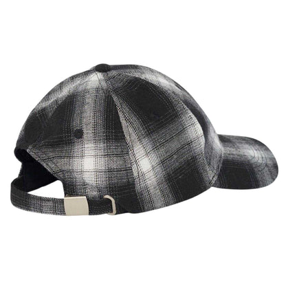 Black-White Check - Back - Brave Soul Mens Plaid Casual Baseball Cap
