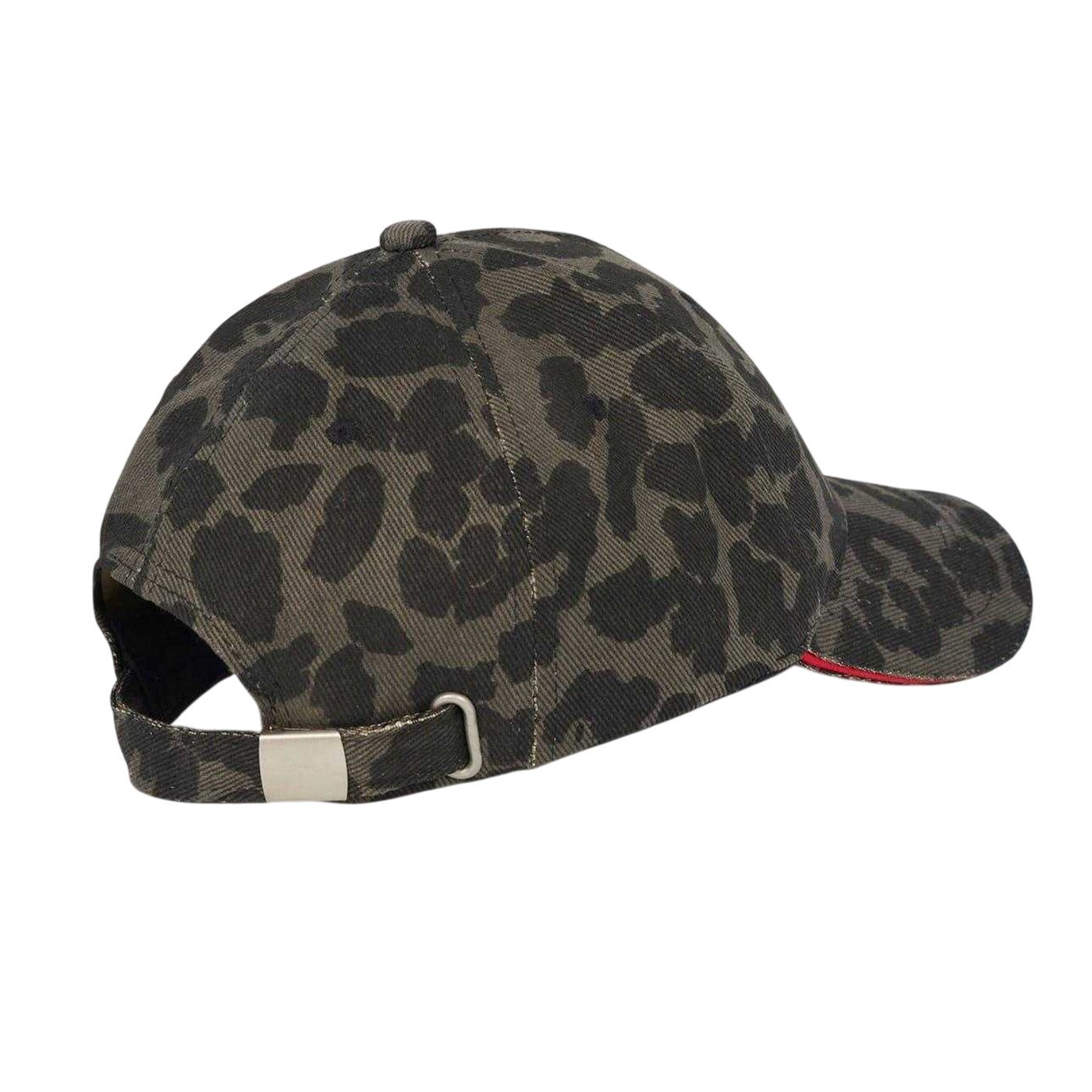 Black-Silver Leopard Print - Back - Brave Soul Mens Leopard Print Casual Baseball Cap