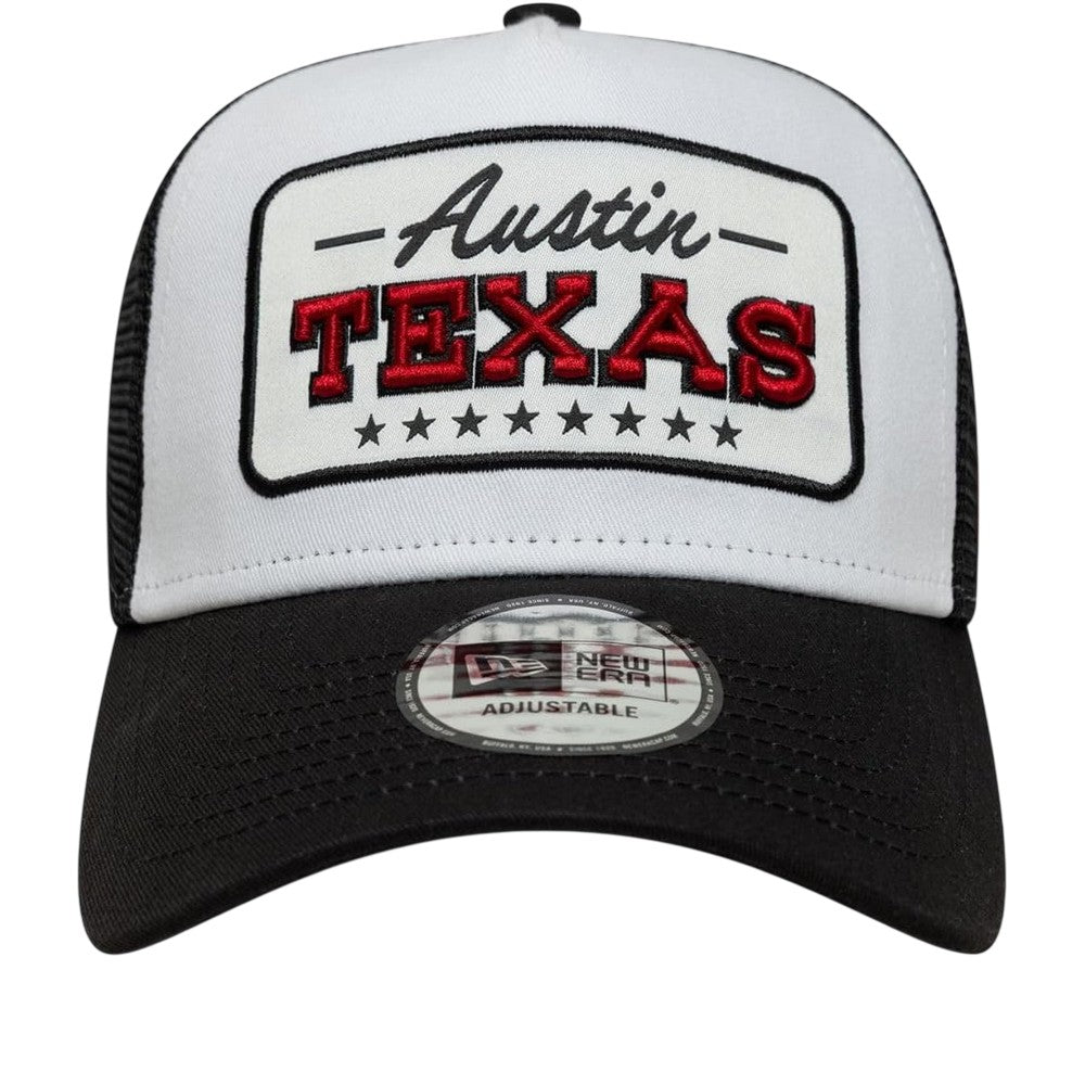 Black-White - Front - New Era Austin Texas Everyday Trucker Cap