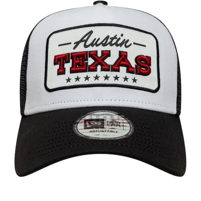 Black-White - Front - New Era Austin Texas Everyday Trucker Cap