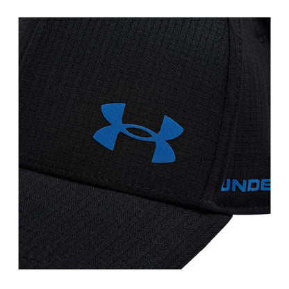 Black - Side - Under Armour Mens Armourvent Flat Cap