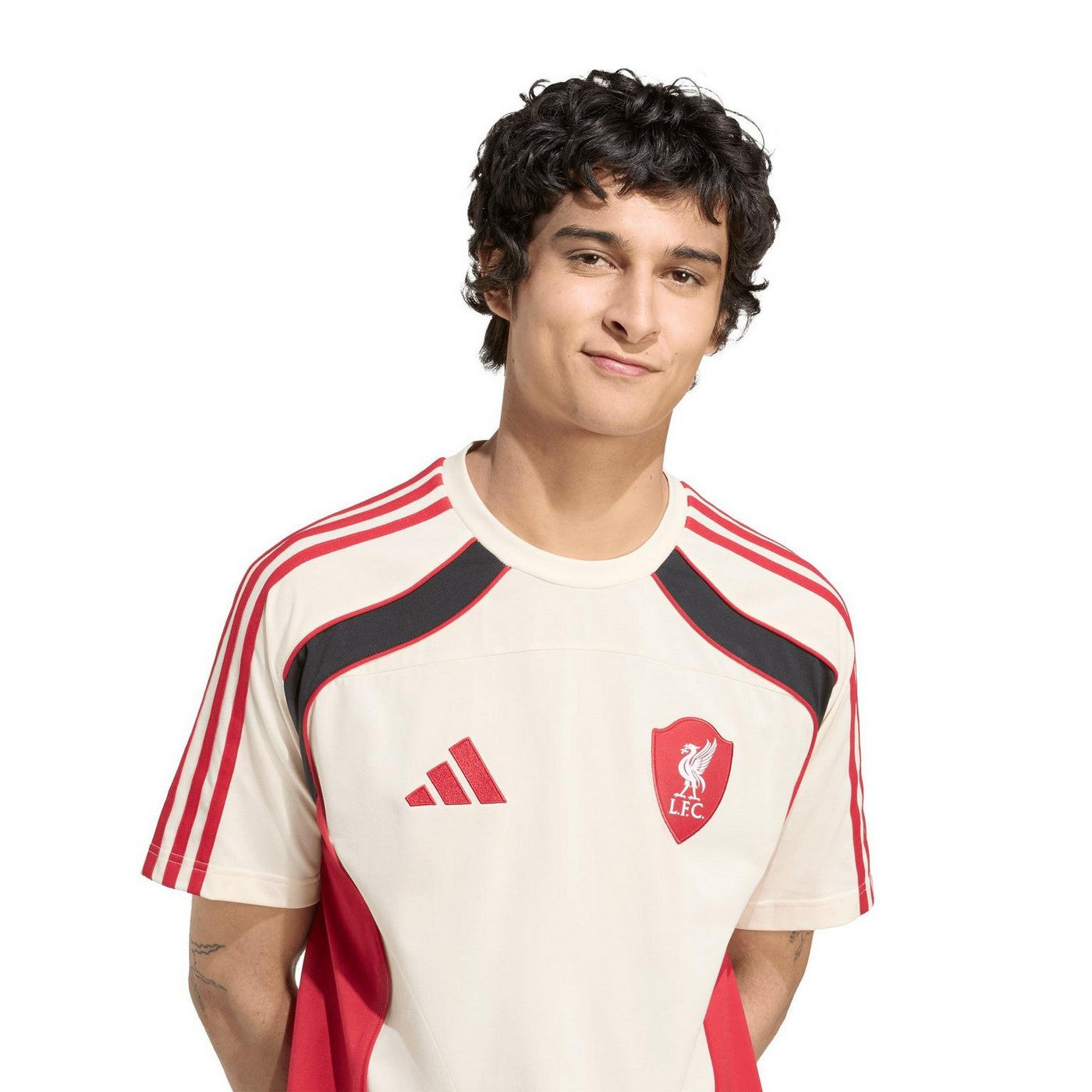 White - Side - Adidas Mens Urban Purist Liverpool FC T-Shirt