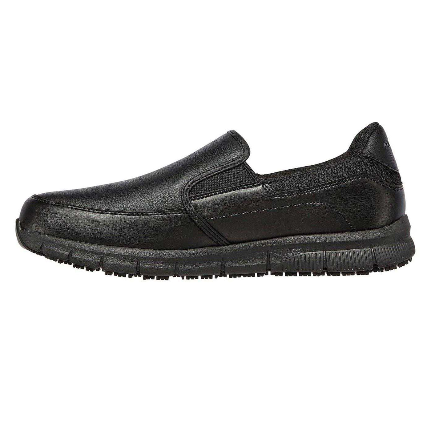 Black - Side - Skechers Mens Nampa Groton Relaxed Fit Shoes