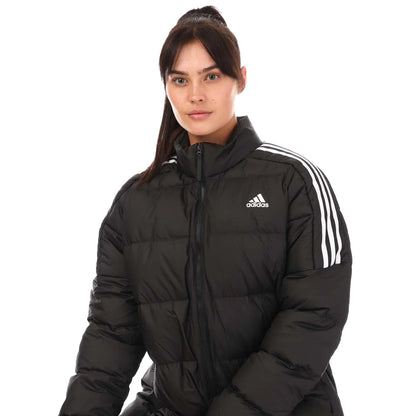 Black - Side - Adidas Womens-Ladies Essentials Midweight Down Jacket