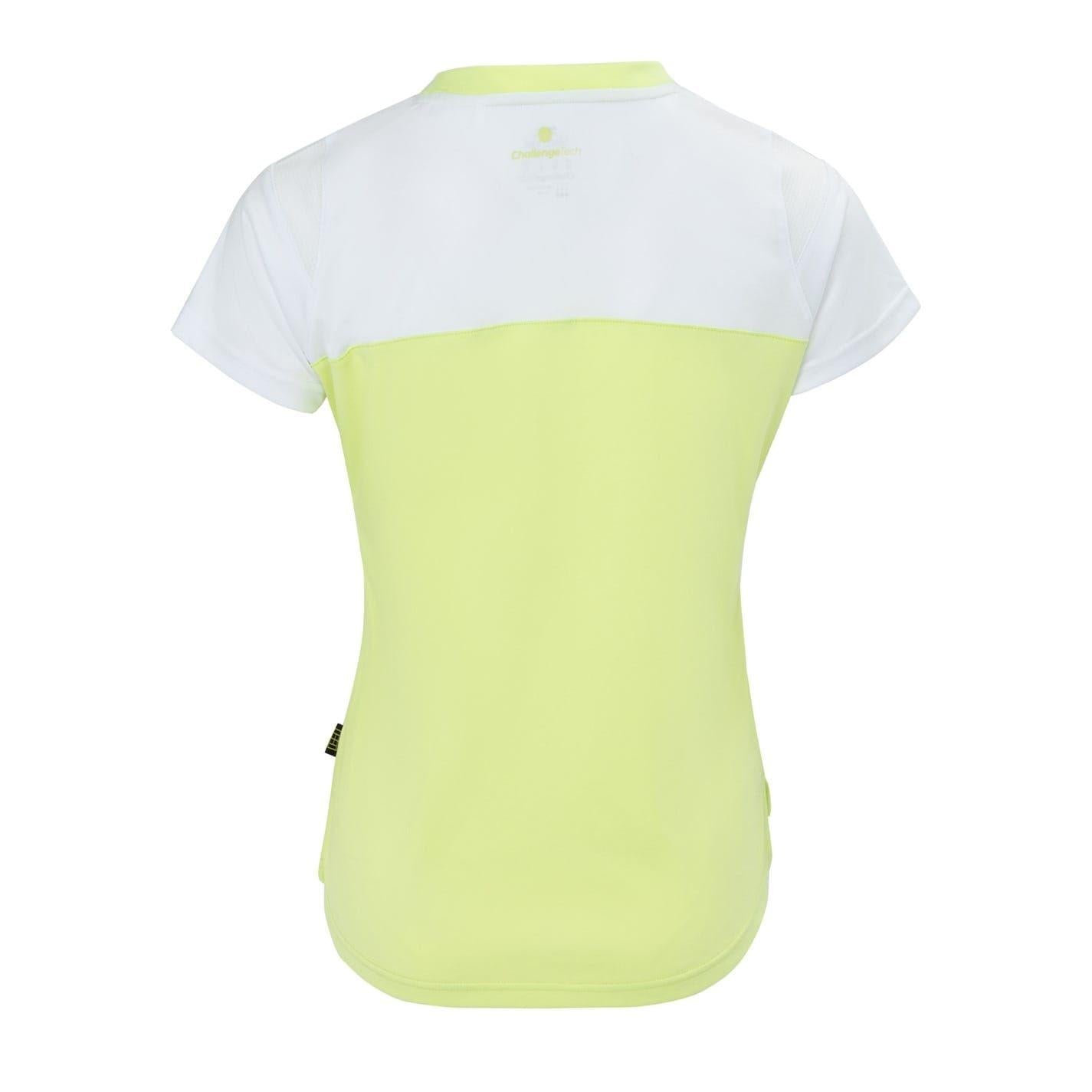 White-Lime - Back - Slazenger Womens-Ladies Court Lightweight T-Shirt