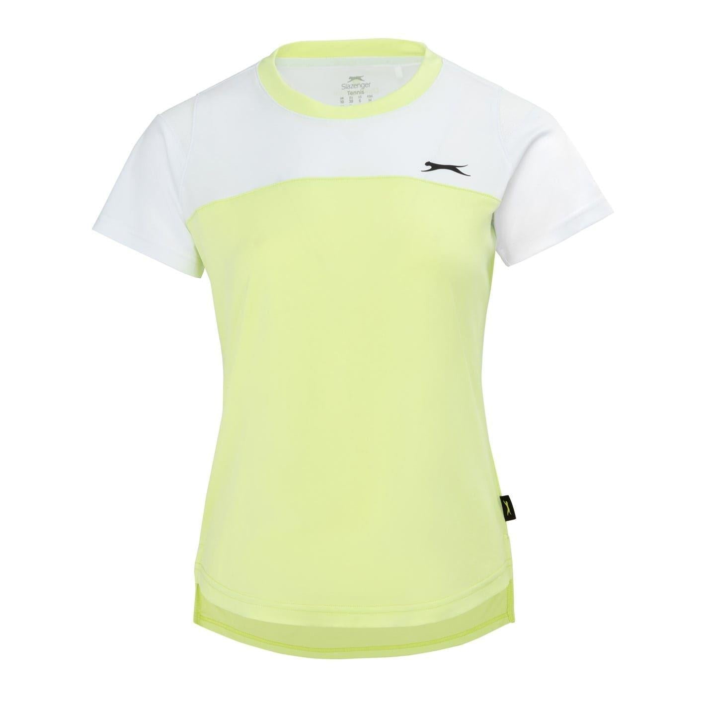 White-Lime - Front - Slazenger Womens-Ladies Court Lightweight T-Shirt
