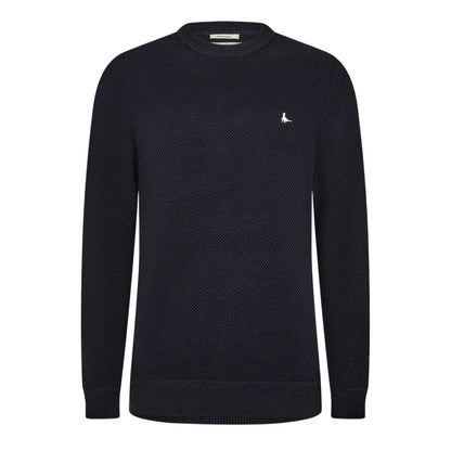 Black - Front - Jack Wills Mens Linus Seed Stitched Jumper