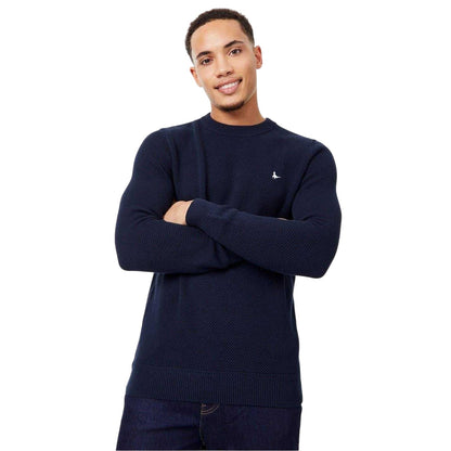 Navy - Front - Jack Wills Mens Linus Seed Stitched Jumper