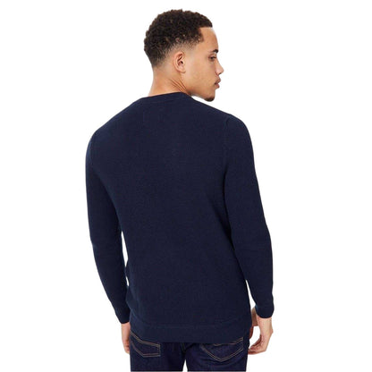 Navy - Back - Jack Wills Mens Linus Seed Stitched Jumper