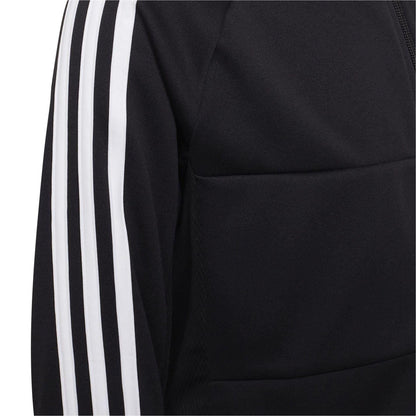 Black-White - Pack Shot - Adidas Childrens-Kids Sereno 3 Stripes Track Jacket