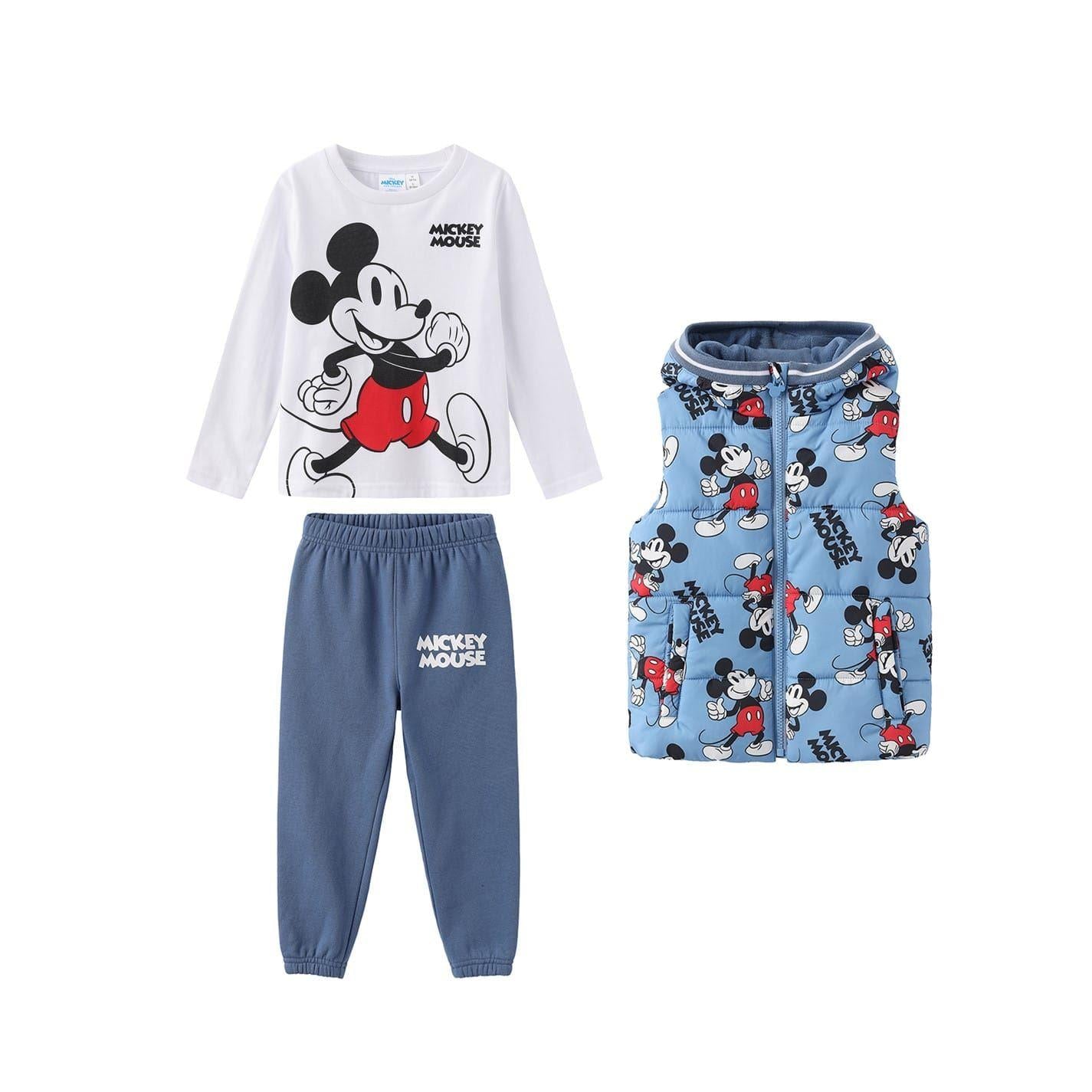 Grey - Front - Mickey Mouse Childrens-Kids Mickey Mouse Co-ord Set