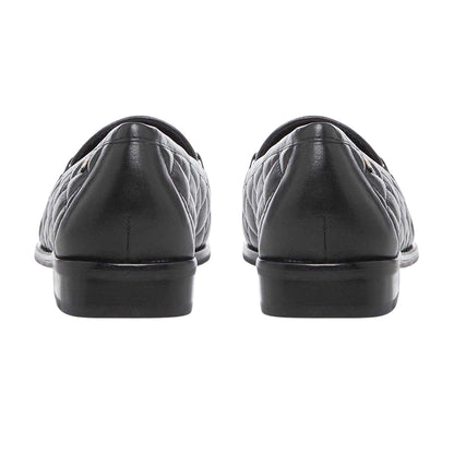 Black - Back - Dune London Womens-Ladies Leather Snaffle Loafers