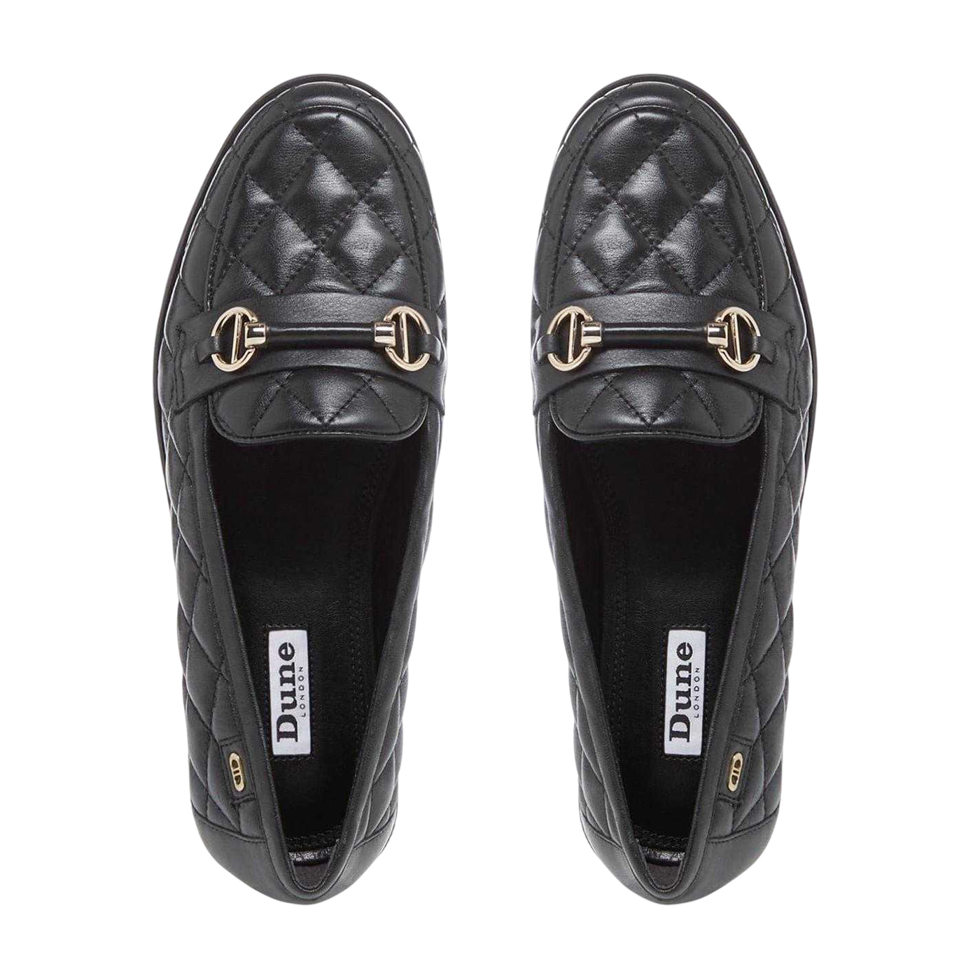 Black - Side - Dune London Womens-Ladies Leather Snaffle Loafers