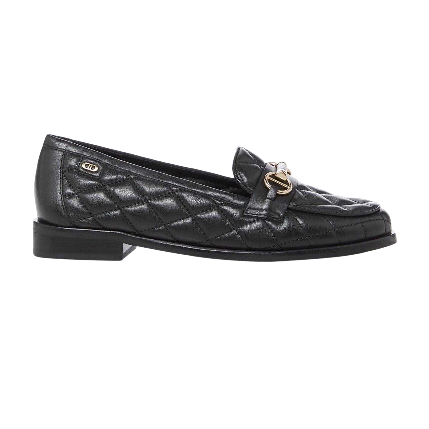 Black - Front - Dune London Womens-Ladies Leather Snaffle Loafers